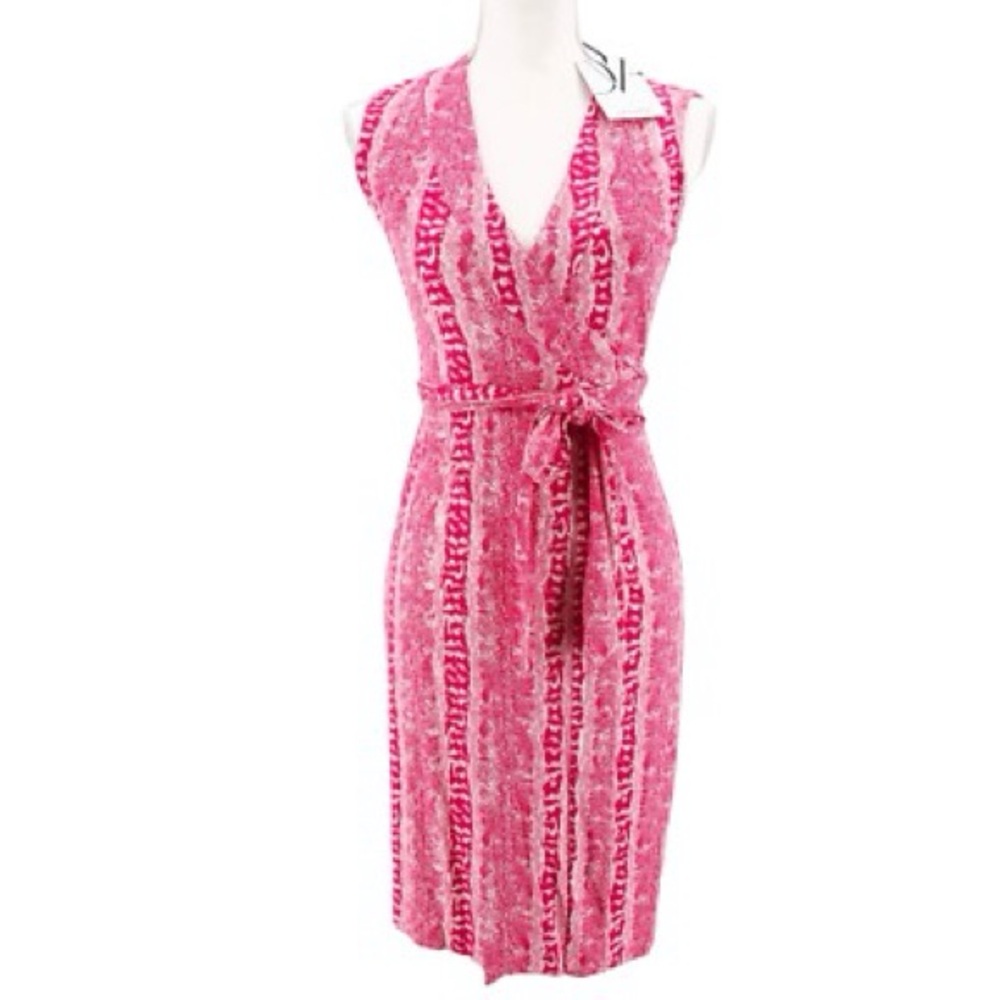 Diane Von Furstenberg pink wrap dress